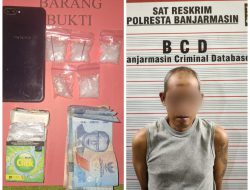 Edarkan Sabu 20,62 Gram, Pria di Kelayan Tengah Diciduk Polisi