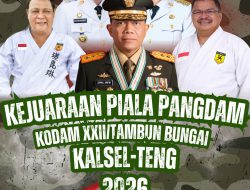 Karateka Banua Wajib Tahu! Piala Pangdam XXII Tambun Bungai 2026 Digelar 8-11 April di Banjarmasin