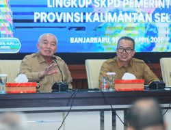 Baru 20 Persen, Gubernur Kalsel H. Muhidin Atensi Serapan Anggaran SKPD Masih Rendah