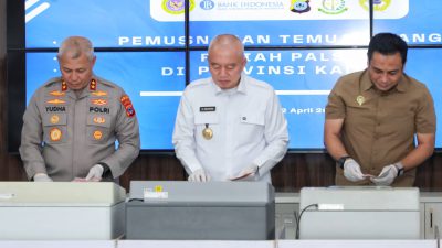 Gubernur H. Muhidin Pimpin Langsung Pemusnahan Uang Palsu, Tegaskan Komitmen Kalsel Perangi Kejahatan Finansial