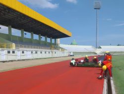 Pemprov Kalsel Masih Benahi Stadion 17 Mei Banjarmasin, Fokus Perbaikan Pada Lintasan Atletik dan Kursi Tribun