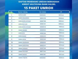 15 Nasabah Bank Kalsel Beruntung Menangkan Hadiah Paket Umrah