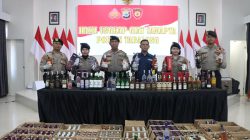 Polres Tabalong Sita Ratusan Miras Ilegal dari Dua Lokasi di Mabuun
