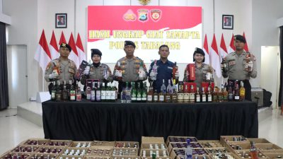 Polres Tabalong Sita Ratusan Miras Ilegal dari Dua Lokasi di Mabuun