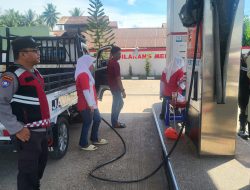 Patroli Harkamtibmas Polres Tabalong Sasar SPBU, Sampaikan Himbauan Kamtibmas