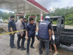 Usai Isi BBM, Mobil Pick Up Terbakar di SPBU Padang Panjang Tabalong
