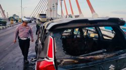 Tiga Kendaraan Terbakar di Jembatan Alalak Akibat Terlibat Lakalantas