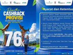 Sambut Harjad Kotabaru, Bank Kalsel Promo Cashback Provisi 76 Persen