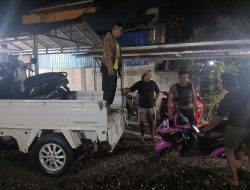 Polsek Tanjung Bubarkan Balap Liar di Wikau, Amankan Empat Motor