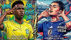 Brasil vs Jepang: Tim Samba Unggul Head to Head, Samurai Biru Siap Beri Kejutan di Babak 32 Besar Piala Dunia 2026