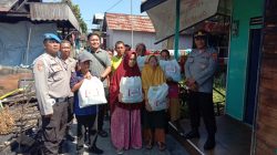 Polsek Banjarmasin Utara Salurkan Bantuan Bagi Korban Musibah Kebakaran di Alalak Tengah