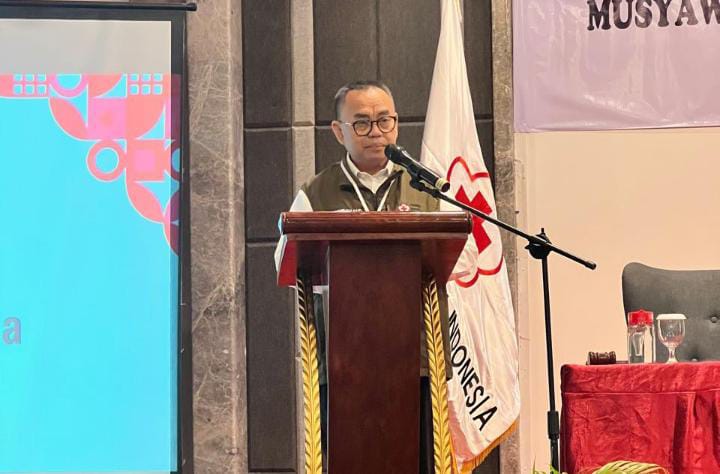 Ketua Bidang Organisasi PMI Pusat, Sudirman Said saat membuka Muskot PMI Kota Banjarmasin