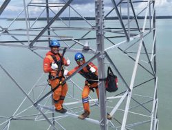 Wujud Kinerja Terbaik PLN, Pemeliharaan Tower Laut SUTT 150 kV Batulicin–SILO Perkuat Keandalan Sistem Kelistrikan
