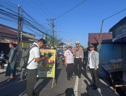 Jalan Sungai Lulut Amblas, Satlantas Polresta Banjarmasin Imbau Pengguna Roda 4 Cari Jalan Alternatif