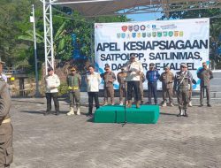 Kotabaru Jadi Tuan Rumah Penyelenggaraan Apel Pasukan Kesiapsiagaan Satpol-PP dan Damkar Se-Kalsel