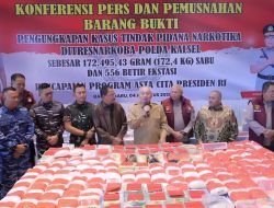 Gubernur Muhidin Apresiasi Polda Kalsel Musnahkan 172,4 Kg Sabu, Nilainya Tembus Rp311 Miliar