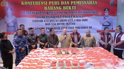Gubernur Kalsel H. Muhidin mengajak masyarakat turut serta membantu kepolisian dalam pemberantasan peredaran narkoba.