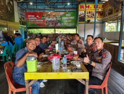 Kapolresta Banjarmasin Makan Siang Bersama Wartawan PWI, Bahas Sinergi Jaga Kamtibmas
