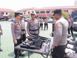 Cek Peralatan Dalmas, Kapolresta Banjarmasin Pastikan Personel Siap Hadapi Dinamika Kamtibmas