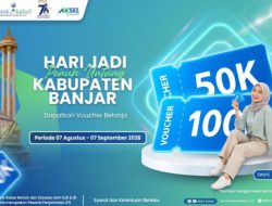 Bank Kalsel Bagikan Voucher Belanja Meriahkan Harjad Banjar