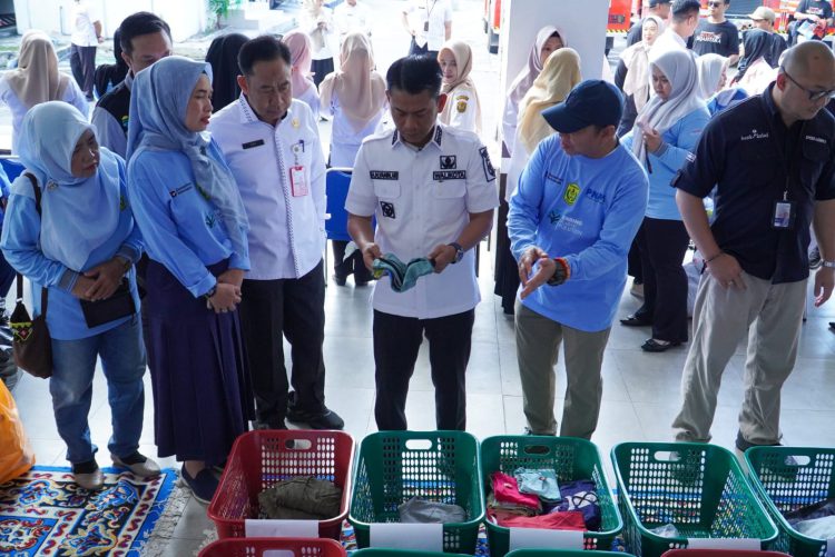 Sedekah sampah yang dikumpulkan oleh para ASN di lingkungan kerja Pemko Banjarmasin