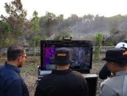 Drone Thermal Deteksi Suhu 400 Derajat, Kapolda Kalsel Perkuat Pemadaman Karhutla Guntung Damar