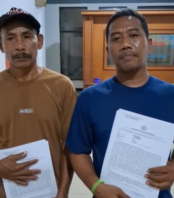 Penyintas KM Virgo Trasport 8 saat menerima STPL dari Polresta Banjarmasin