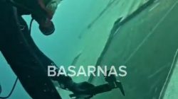 Penyelam Basarnas mengevakuasi satu korban KM Virgo Transport 8.