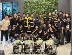 Banjarmasin Vespa Club Salurkan Bantuan Pompa Air untuk Relawan Damkar Banjarmasin