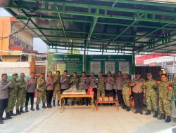 Peringati HUT ke-81 TNI, Kapolsek Banjarmasin Tengah dan Barat Sambangi Koramil