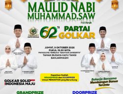 Partai Golkar Kalsel Gelar Semarak Maulid Nabi Muhammad SAW: Bertabur Hadiah Menarik, Gratis!